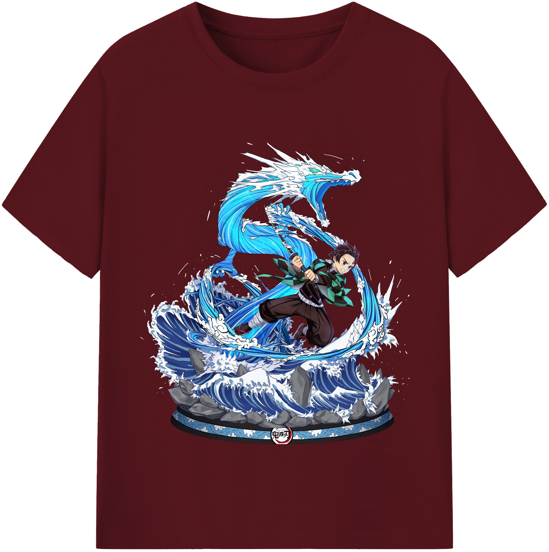（画像用） 鬼滅の刃 竈門 炭治郎／かまど たんじろう Kamado Tanjirou 綿100％半袖Tシャツ（フロントプリント）